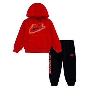 Boys 4T NWT Nike Red Hoodie and Black Joggers Set